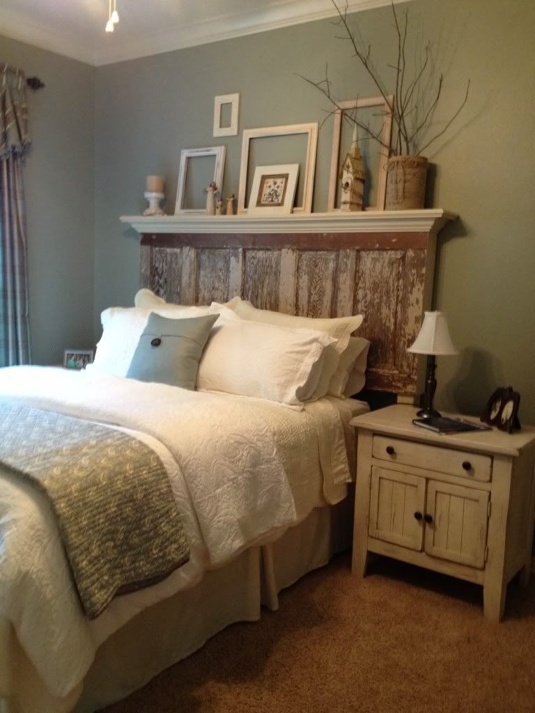 Distressed 5 Panel Old Door Headboard Made To Fit Both A King Size And