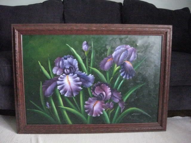 Painting:  Purple flower.