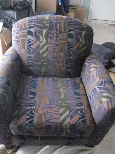 Purple pattern chair