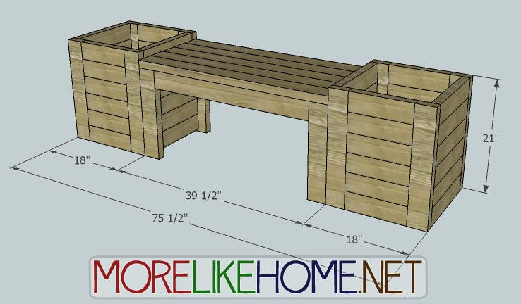 Easy Weekend Project DIY Planter Bench Plans 2x4 Lumber 1x4 Zing Woodworks Make From Standard 2x2