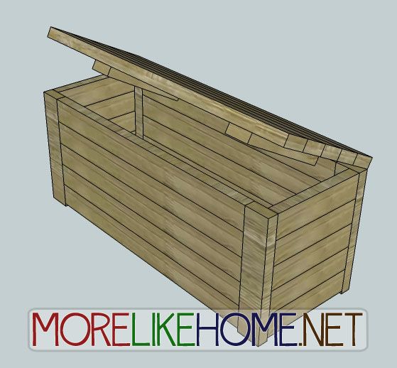 More Like Home: Day 17 - Build an Outdoor Storage Bench