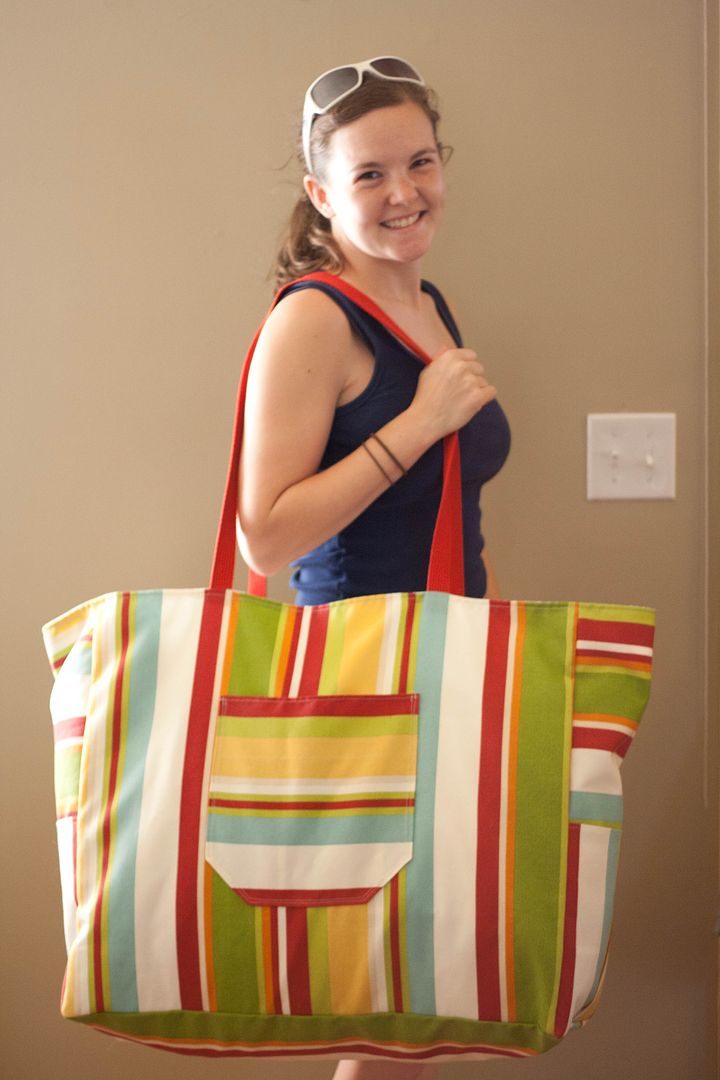 More Like Home: What I've Been Sewing - Giant Beach Bag