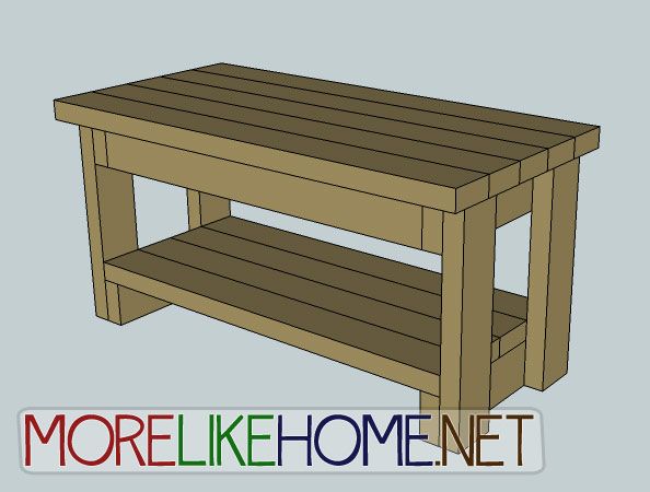 More Like Home: Day 9 - Build a Bench with 2x4s