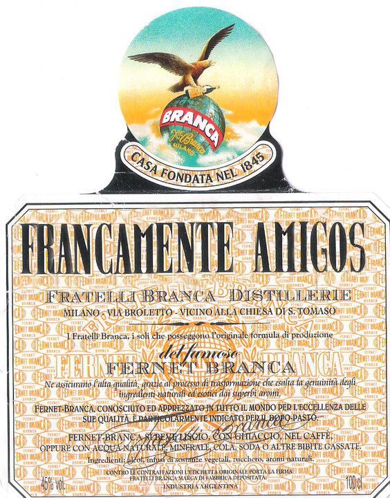 Etiqueta de fernet para el día del amigo, modificada Etiqueta de fernet para el día del amigo, modificada