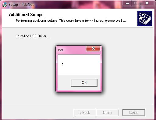 When I click "Yes" reinstall the driver, I get this very weird error: