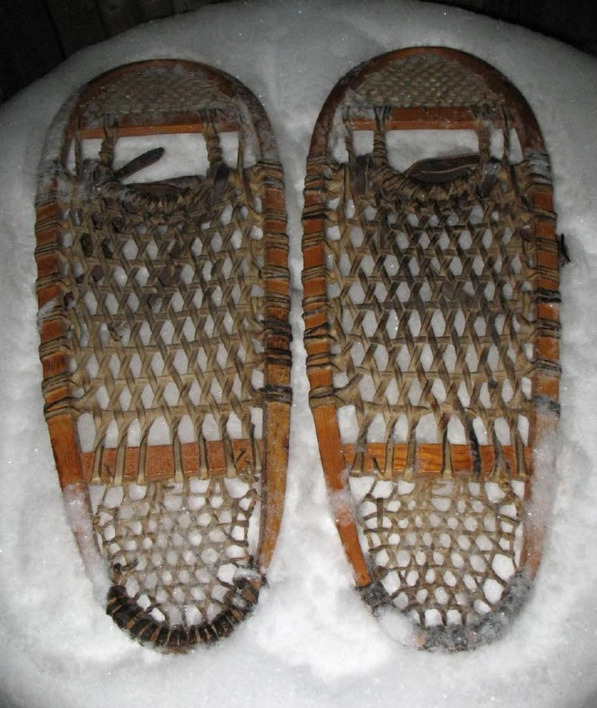 Antique Native American Indian Trapper BEAR PAW SNOWSHOES eBay