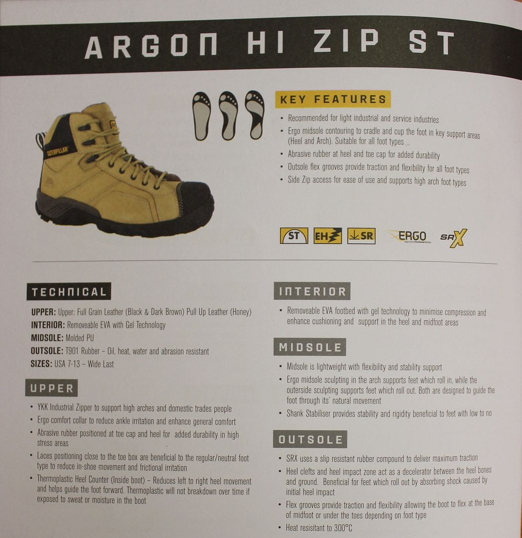 caterpillar boots sizing