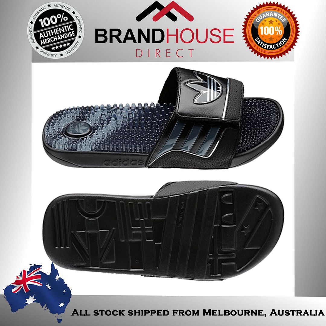 Adidas Trefoilssage Mens Slip Onthongsslipperssandals On Ebay Australia