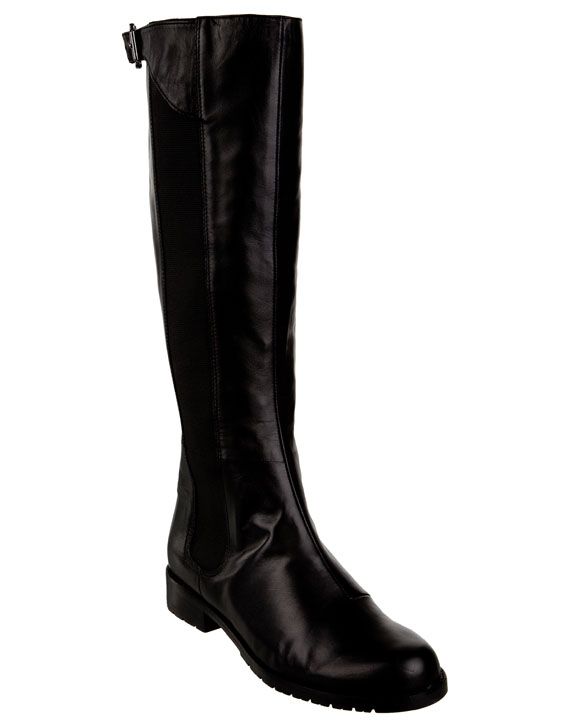 HUSH-PUPPIES-LADIES-WOMENS-LEATHER-BOOTS-SHOES-FLATS-KNEE-HIGH-WIDE ...
