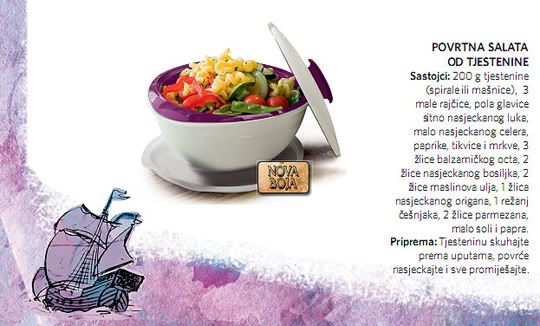 Tupperware recept - povrtna salata s tjesteninom