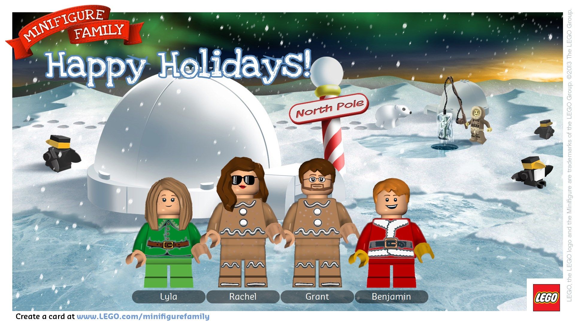 Christmas LEGO Minifigure Card