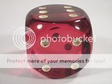 VINTAGE RED AMBER BAKELITE CASINO DIE DICE 46 GRAMS  