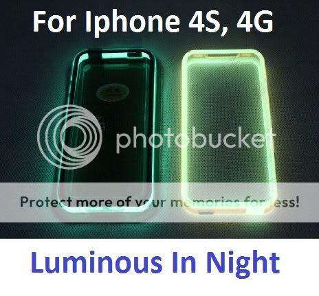 Luminous Case Skin Bumper for Iphone4 4g 4s  