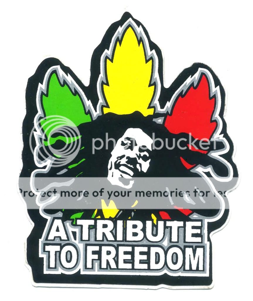   Bob Marley Rasta A Tribute To Freedom Decal Sticker O92