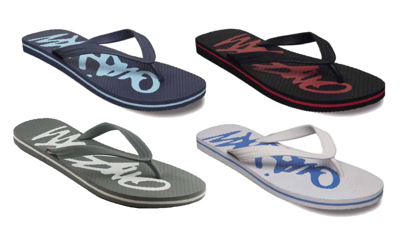 Mossimo Script Mens Comfy Summer Thongs Flip Flops Slippers on eBay ...