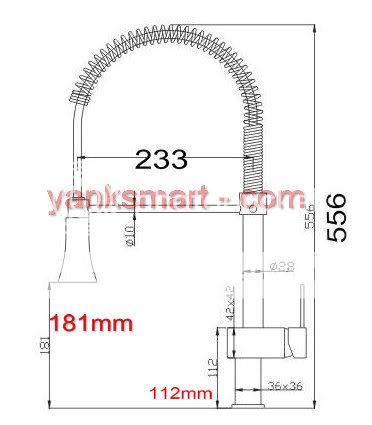 LED faucet Kitchen Pull Out Spray Mixer Tap YS 8089  