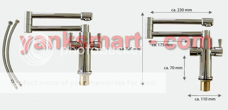   durable solid brass polished chrome construction tap height 220mm 8 5